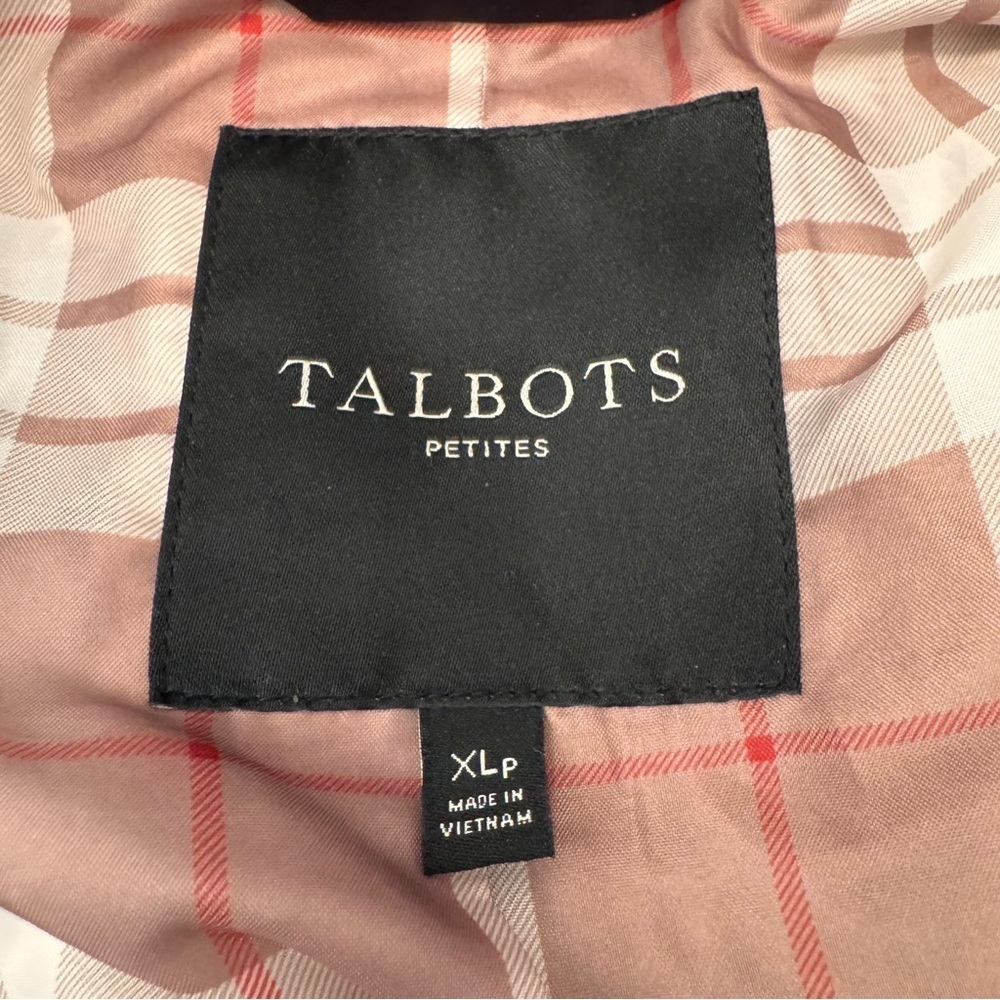 TALBOTS QUILTED Barn JACKET Black snap buttons pockets women’s size XL petite - Picture 2 of 9